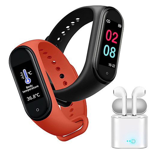 JSBP M4 Women Smart Bracelet Termometer Smartwatch BT Fitness Equipment Monitor Waterproof with TWS Bluetooth HeadsetTake Body Temperature for Android Samsung/Huawei/Xiaomi iOS Mobile Phone
JSBP M4 Women Smart Bracelet Termometer Smartwatch BT Fitness Equipment Monitor Waterproof with TWS Bluetooth HeadsetTake Body Temperature for Android Samsung/Huawei/Xiaomi iOS Mobile Phone