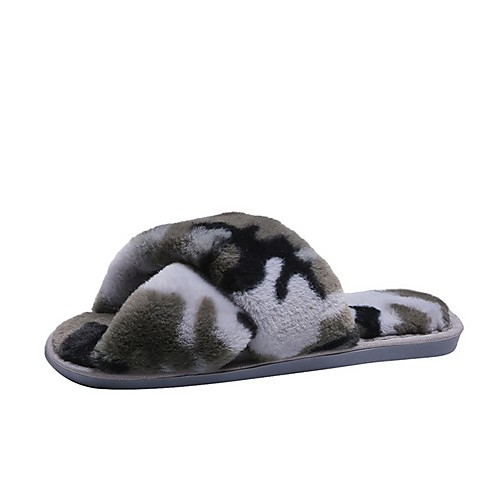 Women's Slippers & Flip-Flops Fuzzy Slippers Summer Flat Heel Open Toe Daily Faux Fur Khaki / Green / Gray
Women's Slippers & Flip-Flops Fuzzy Slippers Summer Flat Heel Open Toe Daily Faux Fur Khaki / Green / Gray