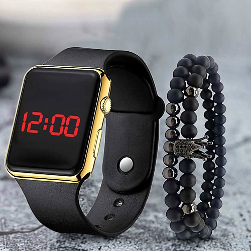 Men's Digital Watch Digital Modern Style Stylish Silicone Black LCD Casual Watch Cool Digital Casual - Golden / Brown Black Blue One Year Battery Life
Men's Digital Watch Digital Modern Style Stylish Silicone Black LCD Casual Watch Cool Digital Casual - Golden / Brown Black Blue One Year Battery Life