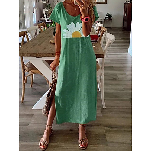 Women's Shift Dress Maxi long Dress - Short Sleeves Floral Summer Elegant 2020 Yellow Green S M L
Women's Shift Dress Maxi long Dress - Short Sleeves Floral Summer Elegant 2020 Yellow Green S M L