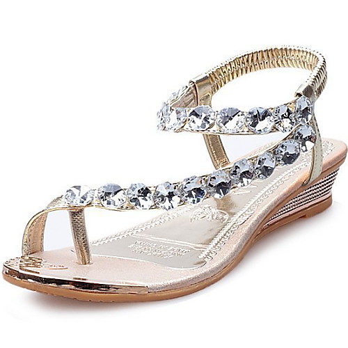 Women's Sandals Wedge Sandals Summer Wedge Heel Open Toe Daily PU Gold / Silver
Women's Sandals Wedge Sandals Summer Wedge Heel Open Toe Daily PU Gold / Silver