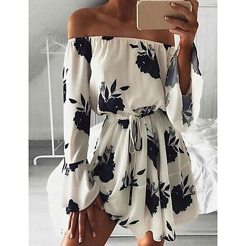 Women's A Line Dress Maxi long Dress White Black 3/4 Length Sleeve Print Summer Off Shoulder Sexy Chinoiserie 2021 S M L XL
Women's A Line Dress Maxi long Dress White Black 3/4 Length Sleeve Print Summer Off Shoulder Sexy Chinoiserie 2021 S M L XL