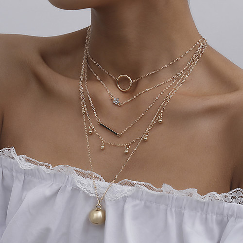 Women's Layered Necklace Stacking Stackable Classic Elegant Iron Gold Silver 28 cm Necklace Jewelry 2pcs For Party Evening Street Festival
Women's Layered Necklace Stacking Stackable Classic Elegant Iron Gold Silver 28 cm Necklace Jewelry 2pcs For Party Evening Street Festival