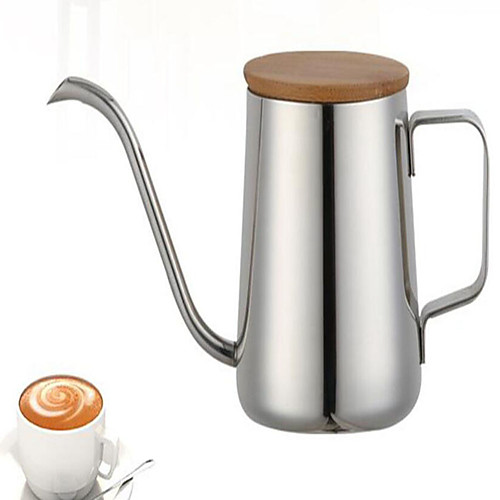 1Pc Coffee Pot 304 Stainless Steel Hand-washing Pot With Wooden Lid D7.5 H9cm
1Pc Coffee Pot 304 Stainless Steel Hand-washing Pot With Wooden Lid D7.5 H9cm