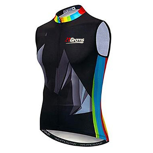 21Grams Rainbow Men's Sleeveless Cycling Jersey Cycling Vest - Black / Blue Bike Jersey Top Quick Dry Moisture Wicking Breathable Sports Summer Elastane Terylene Polyester Taffeta Mountain Bike MTB
21Grams Rainbow Men's Sleeveless Cycling Jersey Cycling Vest - Black / Blue Bike Jersey Top Quick Dry Moisture Wicking Breathable Sports Summer Elastane Terylene Polyester Taffeta Mountain Bike MTB