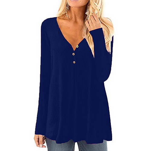 Women's Solid Colored T-shirt Daily V Neck Wine / Black / Fuchsia / Green / Navy Blue
Women's Solid Colored T-shirt Daily V Neck Wine / Black / Fuchsia / Green / Navy Blue