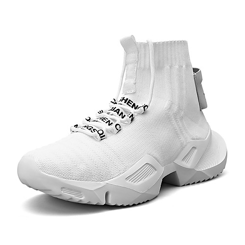 Men's Fall Daily Outdoor Trainers / Athletic Shoes Running Shoes / Walking Shoes Tissage Volant Breathable Non-slipping Shock Absorbing Black and White / White / Black
Men's Fall Daily Outdoor Trainers / Athletic Shoes Running Shoes / Walking Shoes Tissage Volant Breathable Non-slipping Shock Absorbing Black and White / White / Black