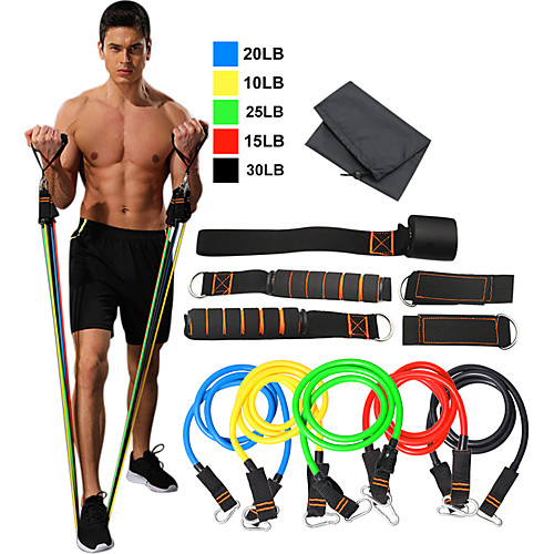 Resistance Band Set 11 pcs 5 Stackable Exercise Bands Door Anchor Legs Ankle Straps Sports TPE Home Workout Pilates Exercise & Fitness Heavy-duty Carabiner Strength Training Muscular Bodyweight
Resistance Band Set 11 pcs 5 Stackable Exercise Bands Door Anchor Legs Ankle Straps Sports TPE Home Workout Pilates Exercise & Fitness Heavy-duty Carabiner Strength Training Muscular Bodyweight