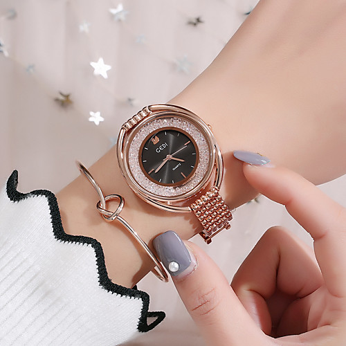 Women's Steel Band Watches Luxury Fashion Stainless Steel Japanese Quartz GoldenBlack GoldenWhite Gold Water Resistant / Waterproof 30 m 1 pc Analog One Year Battery Life
Women's Steel Band Watches Luxury Fashion Stainless Steel Japanese Quartz GoldenBlack GoldenWhite Gold Water Resistant / Waterproof 30 m 1 pc Analog One Year Battery Life