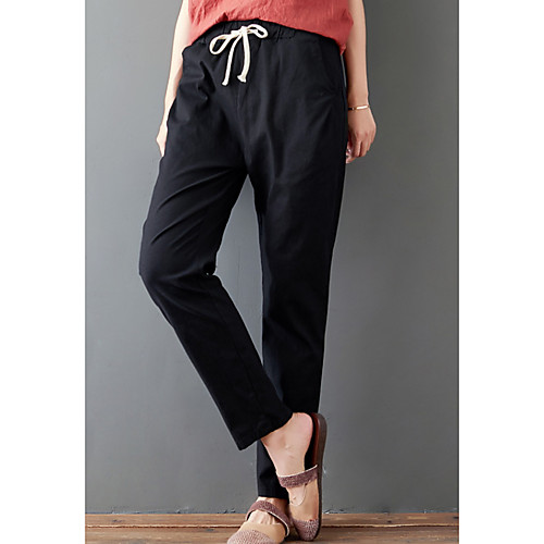Women's Basic Loose Chinos Pants - Solid Colored Black Navy Blue Gray M / L / XL
Women's Basic Loose Chinos Pants - Solid Colored Black Navy Blue Gray M / L / XL