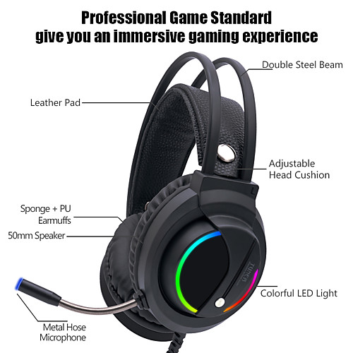 LITBest K1 Gaming Headset Wired Stereo with Volume Control HIFI Microphone for Gaming
LITBest K1 Gaming Headset Wired Stereo with Volume Control HIFI Microphone for Gaming