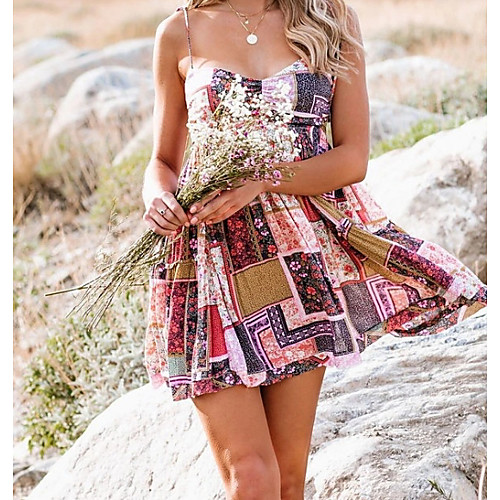 Women's A-Line Dress Short Mini Dress - Sleeveless Floral Summer Boho 2020 Blushing Pink S M L XL XXL
Women's A-Line Dress Short Mini Dress - Sleeveless Floral Summer Boho 2020 Blushing Pink S M L XL XXL