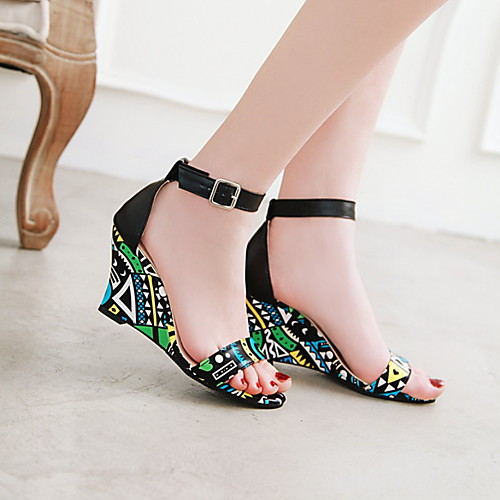 Women's Sandals Wedge Sandals Summer Wedge Heel Open Toe Daily PU Black / Purple / Yellow
Women's Sandals Wedge Sandals Summer Wedge Heel Open Toe Daily PU Black / Purple / Yellow