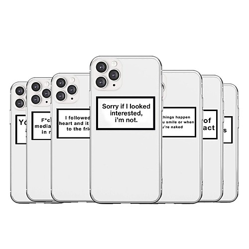 Phone Case For Apple Back Cover iPhone 11 Pro Max SE 2020 X XR XS Max 8 7 6 Ultra-thin Transparent Word / Phrase TPU
Phone Case For Apple Back Cover iPhone 11 Pro Max SE 2020 X XR XS Max 8 7 6 Ultra-thin Transparent Word / Phrase TPU