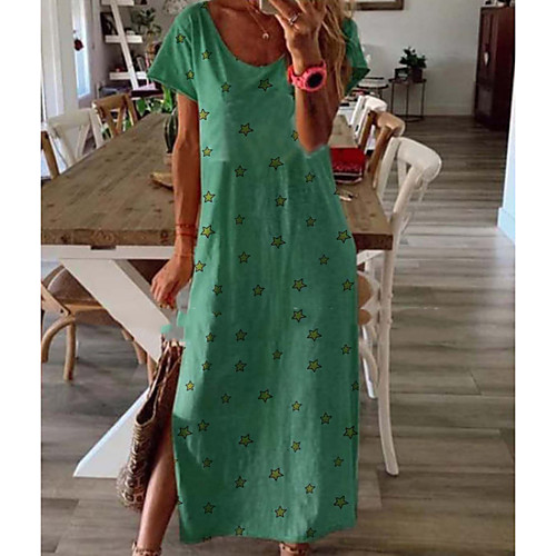 Women's Shift Dress Midi Dress - Short Sleeves Geometric Summer Elegant 2020 Green S M L XL XXL XXXL
Women's Shift Dress Midi Dress - Short Sleeves Geometric Summer Elegant 2020 Green S M L XL XXL XXXL