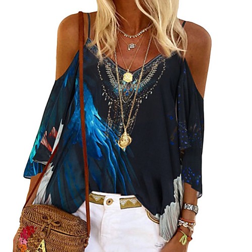 Women's Blouse Shirt Floral Pattern Flower Long Sleeve Strap Tops Fuchsia Orange
Women's Blouse Shirt Floral Pattern Flower Long Sleeve Strap Tops Fuchsia Orange