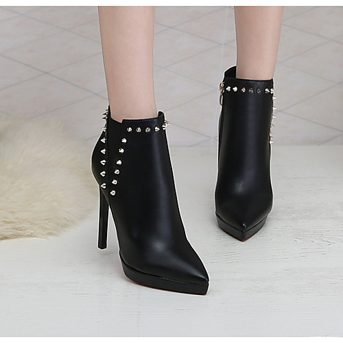 Women's Boots Fall & Winter Stiletto Heel Round Toe Daily PU Mid-Calf Boots Black / Red
Women's Boots Fall & Winter Stiletto Heel Round Toe Daily PU Mid-Calf Boots Black / Red