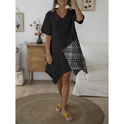 Women's Shift Dress - Short Sleeves Floral Summer Elegant Daily 2020 Black M L XL XXL XXXL
Women's Shift Dress - Short Sleeves Floral Summer Elegant Daily 2020 Black M L XL XXL XXXL