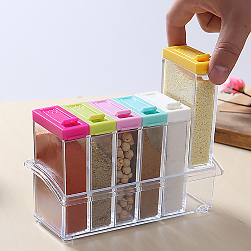 Spice Jar Seasoning Box 6 Pieces Set Kitchen Spice Storage Bottle Jars Transparent Salt Pepper Cumin Powder Box Tools
Spice Jar Seasoning Box 6 Pieces Set Kitchen Spice Storage Bottle Jars Transparent Salt Pepper Cumin Powder Box Tools