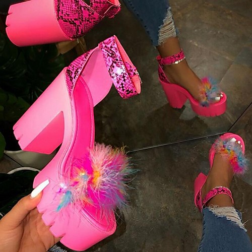 Women's Sandals Heel Sandals Summer Block Heel Open Toe Daily PU Black / Yellow / Fuchsia
Women's Sandals Heel Sandals Summer Block Heel Open Toe Daily PU Black / Yellow / Fuchsia