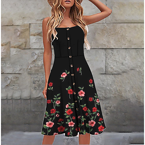 Women's A Line Dress - Sleeveless Floral Summer Elegant Daily 2020 Black M L XL XXL XXXL
Women's A Line Dress - Sleeveless Floral Summer Elegant Daily 2020 Black M L XL XXL XXXL