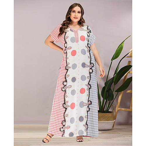 Women's A-Line Dress Maxi long Dress - Short Sleeves Polka Dot Summer Casual Mumu 2020 Blushing Pink L XL XXL XXXL
Women's A-Line Dress Maxi long Dress - Short Sleeves Polka Dot Summer Casual Mumu 2020 Blushing Pink L XL XXL XXXL