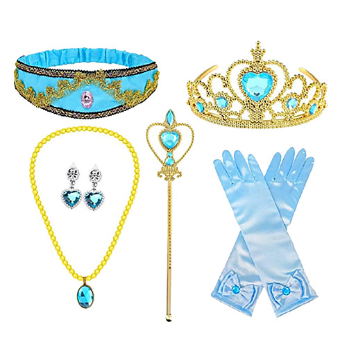Princess Crown Outfits Masquerade Girls' Movie Cosplay Cosplay Halloween Blue Gloves Crown Earrings Halloween Carnival Masquerade Cloth Plastic / Headwear / Necklace / Wand
Princess Crown Outfits Masquerade Girls' Movie Cosplay Cosplay Halloween Blue Gloves Crown Earrings Halloween Carnival Masquerade Cloth Plastic / Headwear / Necklace / Wand