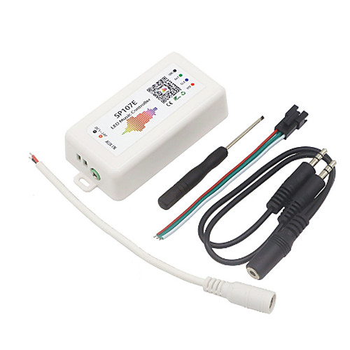 Led Music Controller Smart Bluetooth SP107E 5-24 V Smart / Bulb Accessory / APP ABSPC For WS2811 / WS2812B Symphony of Lights RGB Controller for RGB LED Strip Light / for LED Strip light 1pc
Led Music Controller Smart Bluetooth SP107E 5-24 V Smart / Bulb Accessory / APP ABSPC For WS2811 / WS2812B Symphony of Lights RGB Controller for RGB LED Strip Light / for LED Strip light 1pc