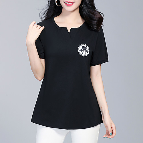 Women's Plus Size Blouse Shirt Geometric Animal Print Round Neck Basic Streetwear Tops Black Wine Green
Women's Plus Size Blouse Shirt Geometric Animal Print Round Neck Basic Streetwear Tops Black Wine Green
