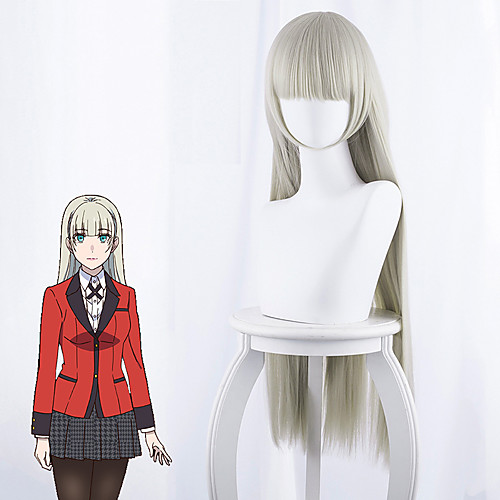 Kakegurui / Compulsive Gambler Momobami Ririka Cosplay Wigs Women's Neat Bang 35 inch Heat Resistant Fiber kinky Straight Gray Adults' Anime Wig
Kakegurui / Compulsive Gambler Momobami Ririka Cosplay Wigs Women's Neat Bang 35 inch Heat Resistant Fiber kinky Straight Gray Adults' Anime Wig
