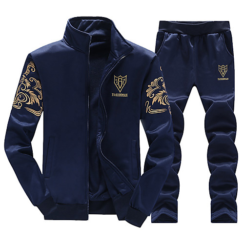 Men's 2 Piece Embroidered Tracksuit Sweatsuit Jogging Suit Casual Athleisure Winter Long Sleeve Elastane Lightweight Breathable Soft Gym Workout Running Sportswear Solid Colored Plus Size Black Dark
Men's 2 Piece Embroidered Tracksuit Sweatsuit Jogging Suit Casual Athleisure Winter Long Sleeve Elastane Lightweight Breathable Soft Gym Workout Running Sportswear Solid Colored Plus Size Black Dark