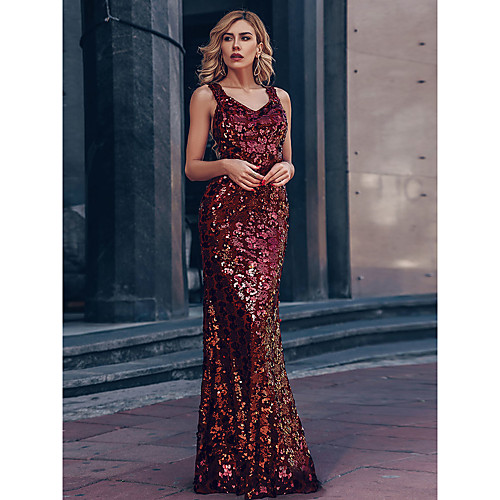Mermaid / Trumpet Glittering Beautiful Back Wedding Guest Prom Formal Evening Dress Off Shoulder Short Sleeve Floor Length Polyester with Sequin 2021
Mermaid / Trumpet Glittering Beautiful Back Wedding Guest Prom Formal Evening Dress Off Shoulder Short Sleeve Floor Length Polyester with Sequin 2021
