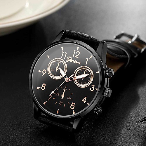 Men's Dress Watch Quartz Modern Style Stylish Leather Black / Blue Casual Watch Large Dial Analog Casual Fashion - Black Black / White Black / Blue One Year Battery Life
Men's Dress Watch Quartz Modern Style Stylish Leather Black / Blue Casual Watch Large Dial Analog Casual Fashion - Black Black / White Black / Blue One Year Battery Life