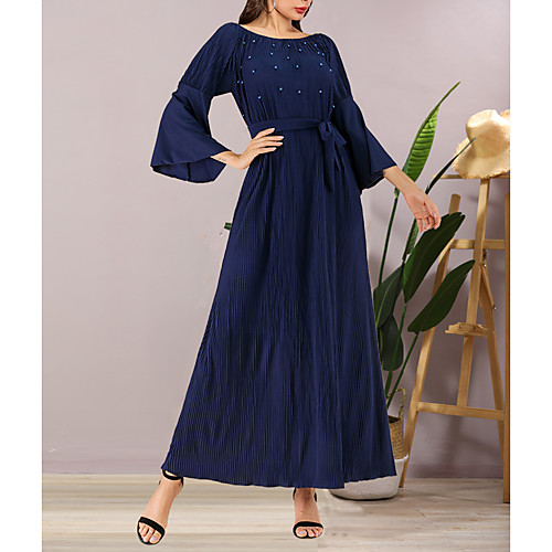 Women's A Line Dress Maxi long Dress Blue Orange 3/4 Length Sleeve Solid Color Ruched Fall Summer Round Neck Off Shoulder Elegant Boho Going out Flare Cuff Sleeve 2021 One-Size
Women's A Line Dress Maxi long Dress Blue Orange 3/4 Length Sleeve Solid Color Ruched Fall Summer Round Neck Off Shoulder Elegant Boho Going out Flare Cuff Sleeve 2021 One-Size