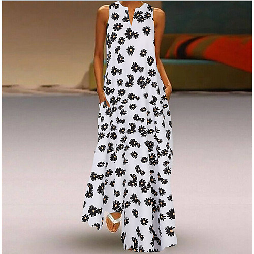 Women's Sheath Dress Maxi long Dress - Sleeveless Floral Summer Elegant 2020 White Blue Green Royal Blue S M L XL XXL XXXL XXXXL XXXXXL
Women's Sheath Dress Maxi long Dress - Sleeveless Floral Summer Elegant 2020 White Blue Green Royal Blue S M L XL XXL XXXL XXXXL XXXXXL