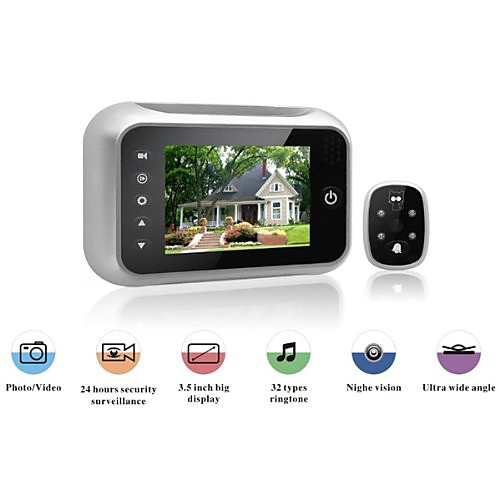 Explosion 3.5-inch wide-angle camera video intelligent doorbell monitor HD electronic cat eye camera door mirror night vision
Explosion 3.5-inch wide-angle camera video intelligent doorbell monitor HD electronic cat eye camera door mirror night vision