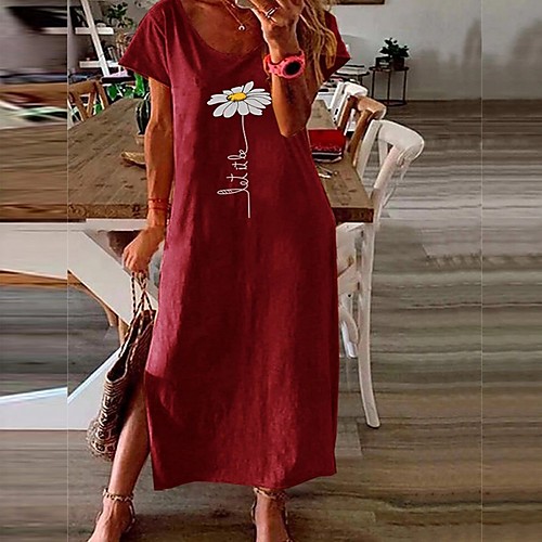 Women's A-Line Dress Knee Length Dress - Short Sleeves Floral Summer Elegant 2020 Wine Gray L XL XXL XXXL XXXXL XXXXXL
Women's A-Line Dress Knee Length Dress - Short Sleeves Floral Summer Elegant 2020 Wine Gray L XL XXL XXXL XXXXL XXXXXL