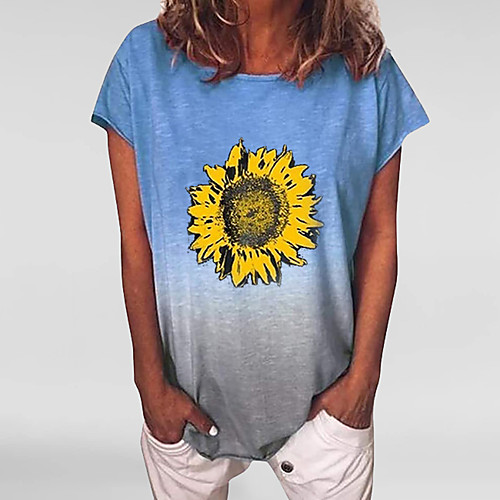 Women's Floral Tie Dye Daisy Print T-shirt Daily Blue / Purple / Yellow / Green
Women's Floral Tie Dye Daisy Print T-shirt Daily Blue / Purple / Yellow / Green