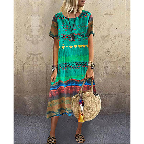 Women's A Line Dress Knee Length Dress Blue Yellow Green Red Short Sleeve Print Summer V Neck Casual Mumu 2021 S M L XL XXL 3XL 4XL 5XL
Women's A Line Dress Knee Length Dress Blue Yellow Green Red Short Sleeve Print Summer V Neck Casual Mumu 2021 S M L XL XXL 3XL 4XL 5XL
