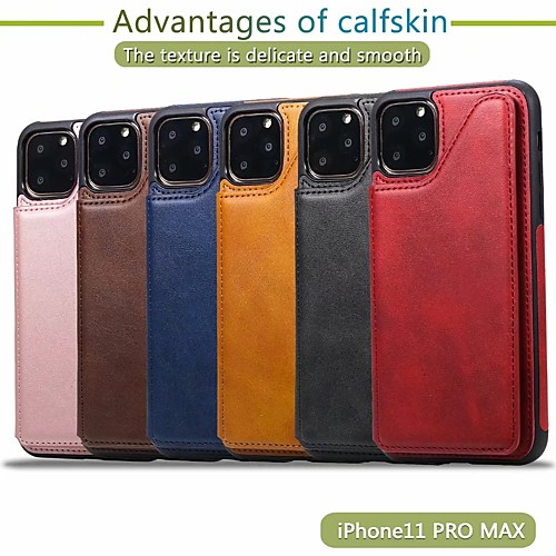Case For Apple iPhone 11 / iPhone 11 Pro / iPhone 11 Pro Max Card Holder / Shockproof / Dustproof Back Cover Solid Colored PU Leather / TPU
Case For Apple iPhone 11 / iPhone 11 Pro / iPhone 11 Pro Max Card Holder / Shockproof / Dustproof Back Cover Solid Colored PU Leather / TPU