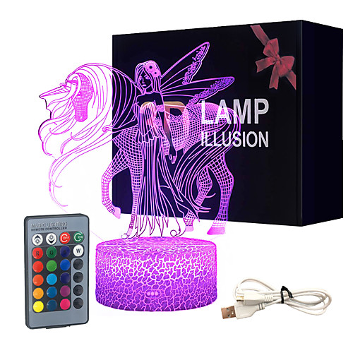 Night Light 16 Colors Changing 3D Optical Illusion Bedside Lamps with Remote Best Gift Idea for Kids Room Dcor or Birthday Gifts for Girls Women (Unicorn New)
Night Light 16 Colors Changing 3D Optical Illusion Bedside Lamps with Remote Best Gift Idea for Kids Room Dcor or Birthday Gifts for Girls Women (Unicorn New)