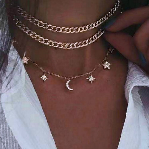 Women's Pendant Necklace Double Layered Star Boho Modern Gold Plated Gold 40 cm Necklace Jewelry 1pc For Daily
Women's Pendant Necklace Double Layered Star Boho Modern Gold Plated Gold 40 cm Necklace Jewelry 1pc For Daily