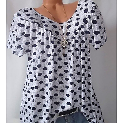Women's Polka Dot T-shirt Daily V Neck White / Blue / Purple / Red / Yellow / Blushing Pink / Khaki / Green
Women's Polka Dot T-shirt Daily V Neck White / Blue / Purple / Red / Yellow / Blushing Pink / Khaki / Green