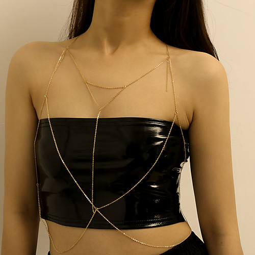 Body Chain Stylish Tassel Sexy Women's Body Jewelry For Gift Holiday Crossover Iron Cross Friends Gold Silver 1 Piece
Body Chain Stylish Tassel Sexy Women's Body Jewelry For Gift Holiday Crossover Iron Cross Friends Gold Silver 1 Piece
