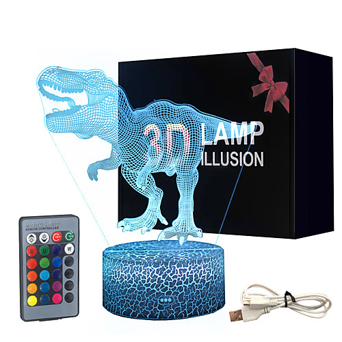 Dinosaur 3D Illusion Lamp for Boy Dinosaur Lamp 16 Colors with Remote Control Smart Touch Night Light Best Christmas Birthday Gift for Boy Girl Kids Age 5 4 3 1 6 2 7 8 9 10 11 Years Old
Dinosaur 3D Illusion Lamp for Boy Dinosaur Lamp 16 Colors with Remote Control Smart Touch Night Light Best Christmas Birthday Gift for Boy Girl Kids Age 5 4 3 1 6 2 7 8 9 10 11 Years Old