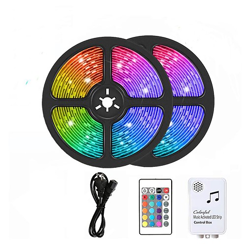 10m LED RGB Strip Light Set Music Remote Controls 300 LEDs 5050 SMD 10mm TikTok Light 12V 6A Adapter 24Keys Remote Controller 1 set RGB Waterproof Cuttable Party 110-240 V
10m LED RGB Strip Light Set Music Remote Controls 300 LEDs 5050 SMD 10mm TikTok Light 12V 6A Adapter 24Keys Remote Controller 1 set RGB Waterproof Cuttable Party 110-240 V