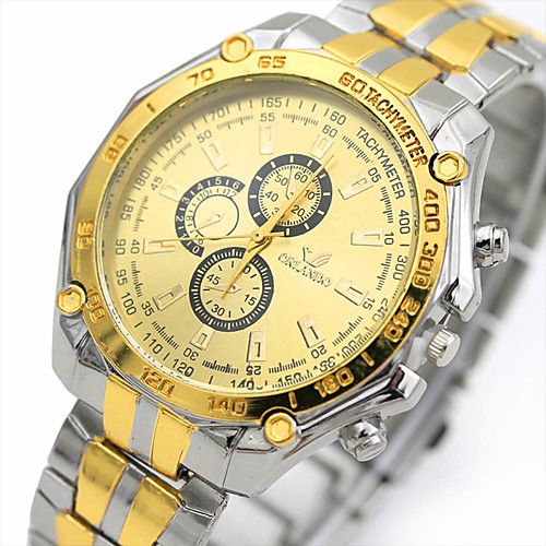 Men's Steel Band Watches Quartz Modern Style Stylish Stainless Steel Silver / Gold Creative Cool Analog Casual Fashion - White Black Gold One Year Battery Life
Men's Steel Band Watches Quartz Modern Style Stylish Stainless Steel Silver / Gold Creative Cool Analog Casual Fashion - White Black Gold One Year Battery Life