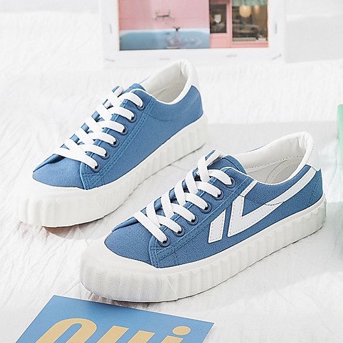 Women's Sneakers Summer Flat Heel Round Toe Daily Canvas Black / White / Blue
Women's Sneakers Summer Flat Heel Round Toe Daily Canvas Black / White / Blue