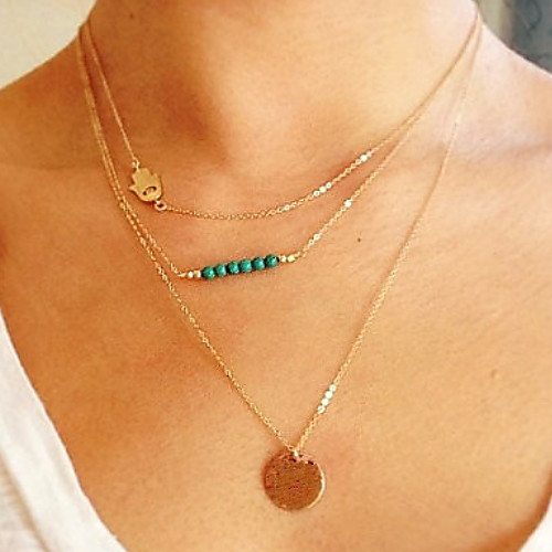 Women's Pendant Necklace Boho Gold Plated Gold 35 cm Necklace Jewelry 1pc For Daily
Women's Pendant Necklace Boho Gold Plated Gold 35 cm Necklace Jewelry 1pc For Daily