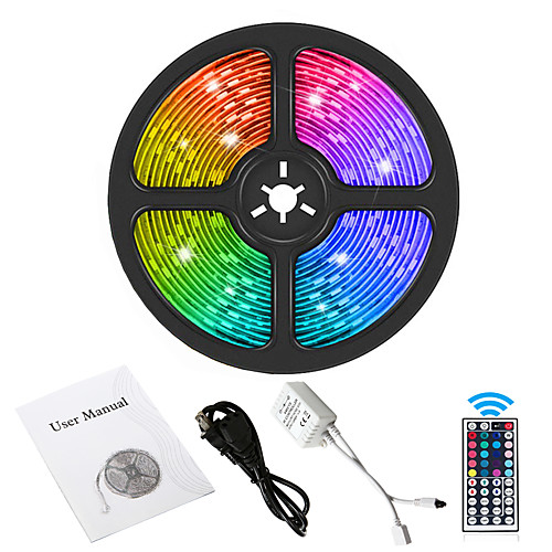 5m Flexible LED Strip Lights RGB Tiktok Lights 300 LEDs SMD5050 1 44Keys Remote Controller 1 X 12V 5A Power Supply 1 set RGB Tiktok LightsWhite Waterproof Party Decorative 120-240 V IP65
5m Flexible LED Strip Lights RGB Tiktok Lights 300 LEDs SMD5050 1 44Keys Remote Controller 1 X 12V 5A Power Supply 1 set RGB Tiktok LightsWhite Waterproof Party Decorative 120-240 V IP65